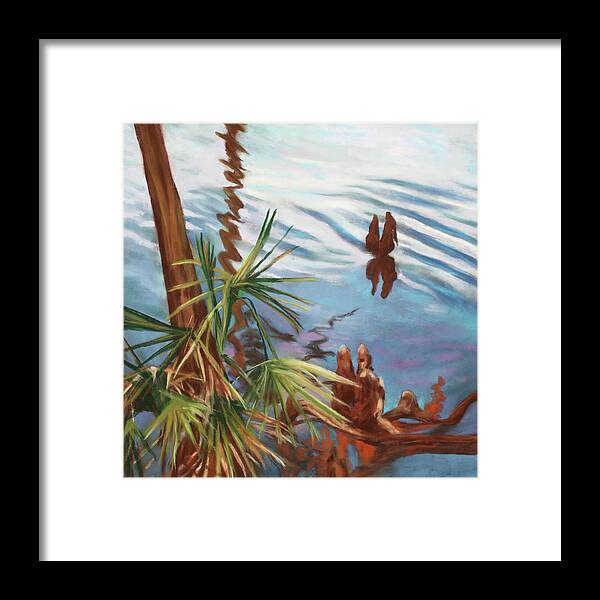 Water Framed Print featuring the painting Ripples by Sandi Snead