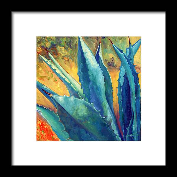 Agave Framed Print featuring the painting Rising Up by Athena Mantle
