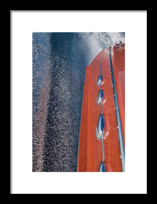 Wooden Boat Framed Print featuring the photograph Riva Spray by Steven Lapkin