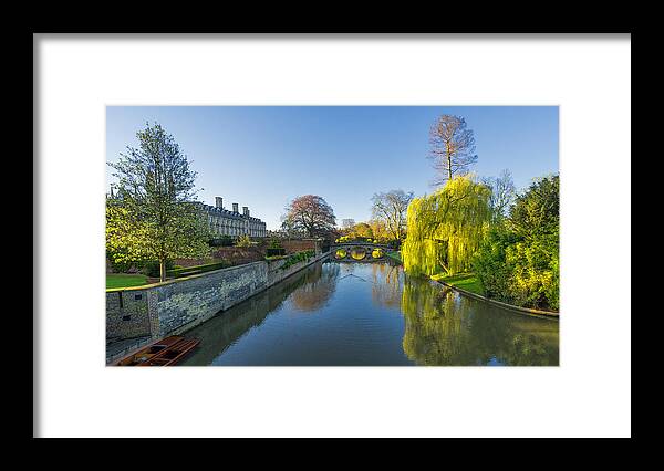 Blue Sky Framed Print featuring the photograph River Cam by James Billings