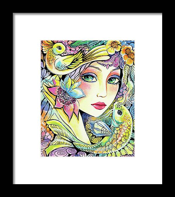 Sea Goddess Framed Print featuring the painting River Nymph by Eva Campbell