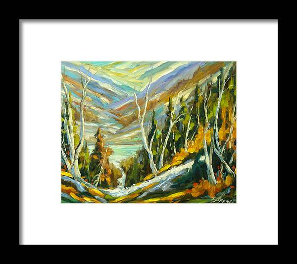 Water Framed Print featuring the painting River Of Life by Richard T Pranke