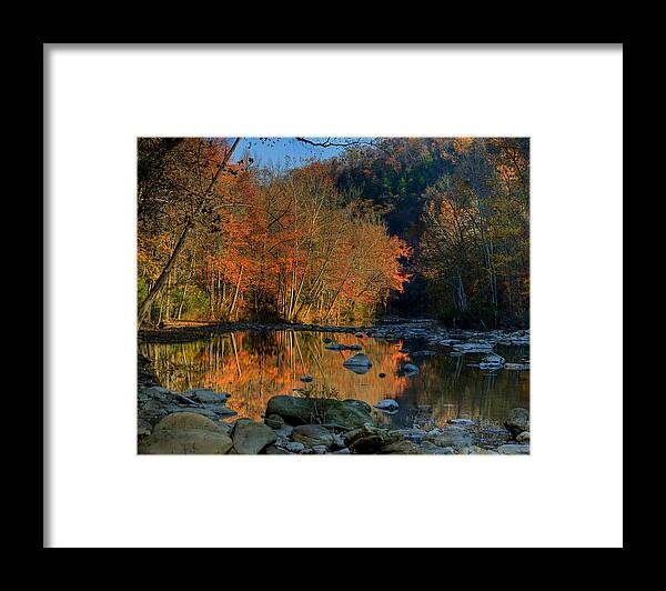Ponca Framed Print featuring the photograph River Reflection Buffalo National River at Ponca by Michael Dougherty