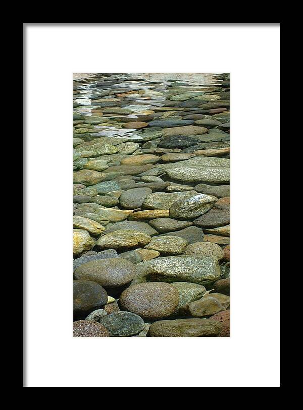 Cool Framed Print featuring the photograph River Rock by Sherry Clark