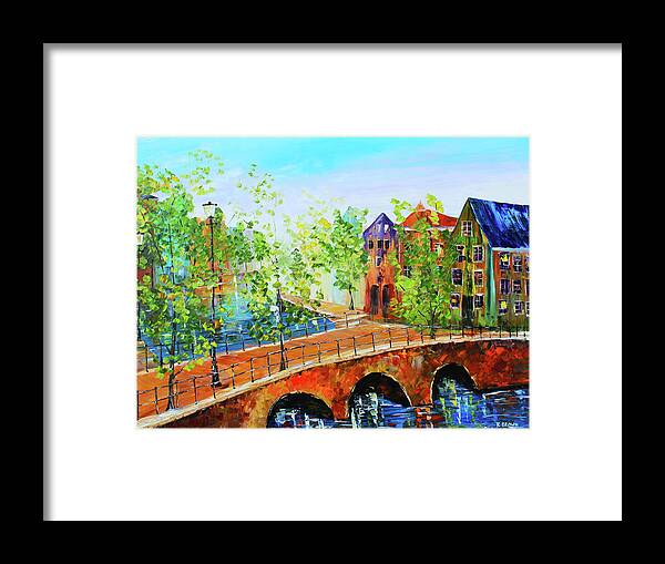 City Paintings Framed Print featuring the painting River Runs Through It by Kevin Brown