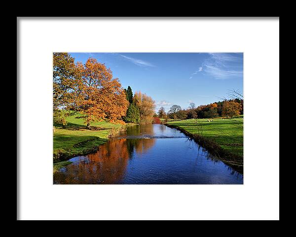 River Framed Print featuring the photograph River Ure North Yorkshire by Sandra Cockayne ADPS