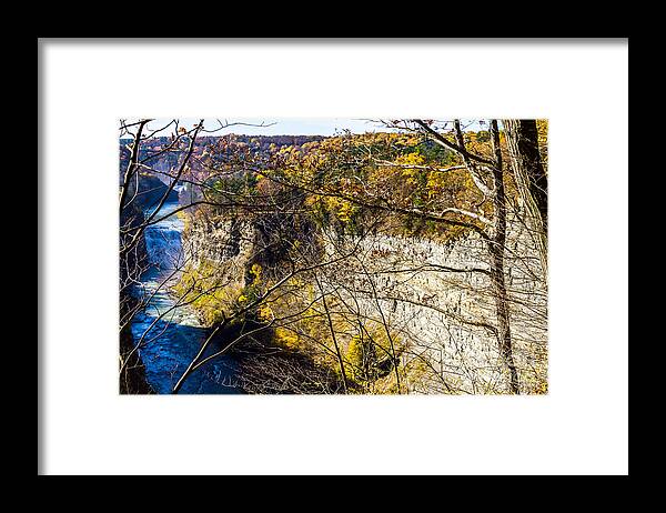 Letchworth Framed Print featuring the photograph River Wall by William Norton