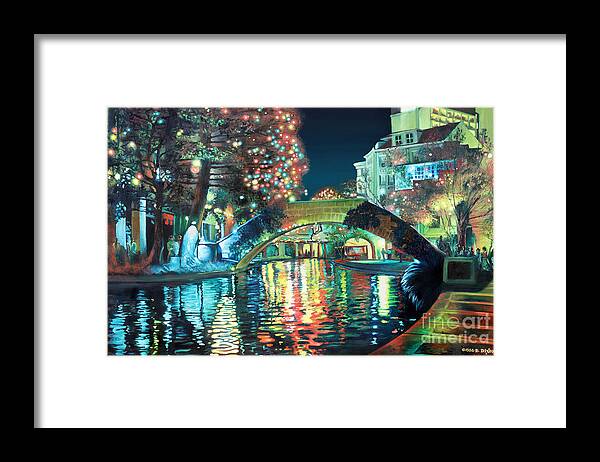 Landscape Framed Print featuring the painting Riverwalk by Baron Dixon