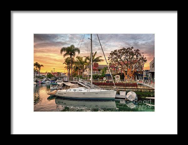 Naples Canals Framed Print featuring the photograph Rivo Alto Canal and Naples Canals by David Zanzinger