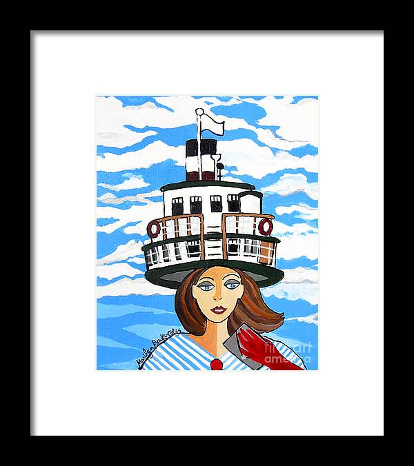 R.m.s. Segwun Framed Print featuring the painting R.M.S. Segwun - Delivering the mail by Marilyn Brooks