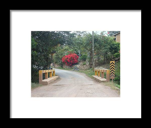 Digital Art Framed Print featuring the photograph Road 1 by Carlos Paredes Grogan