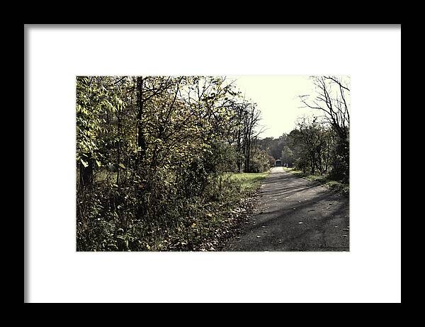 Country Framed Print featuring the photograph Road to Covered Bridge by Joanne Coyle