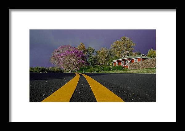 Maui Framed Print featuring the photograph Road to Jacaranda by Drew Sulock
