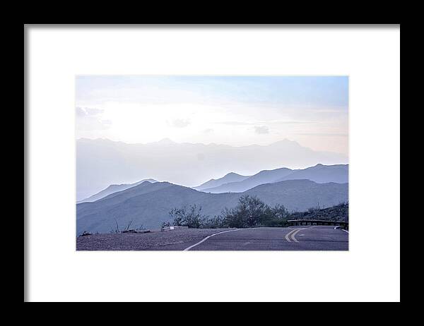 Mountain Framed Print featuring the digital art Road to Nowhere by Darrell Foster