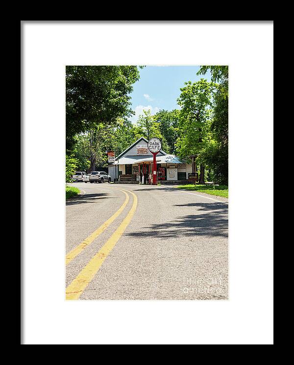 Americana Framed Print featuring the photograph Road To Oark Cafe by Jennifer White