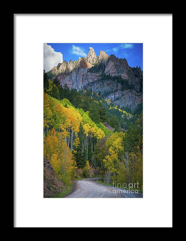 America Framed Print featuring the photograph Road to Silver Mountain by Inge Johnsson