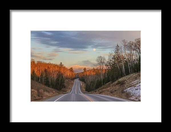 Road Framed Print featuring the photograph Road to the Moon by White Mountain Images