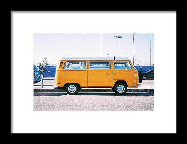 Yellow Framed Print featuring the photograph Road Trip by Happy Home Artistry