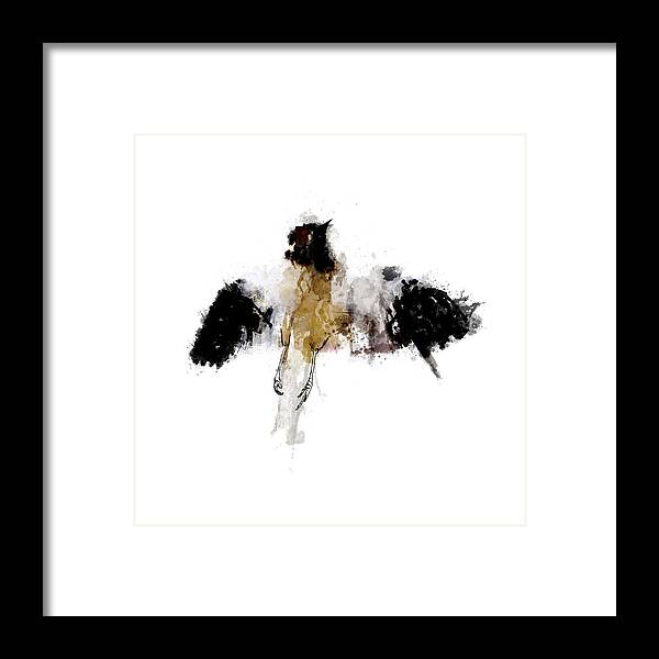Bird Framed Print featuring the drawing Roadkill a Mockingbird by Nicholas Ely
