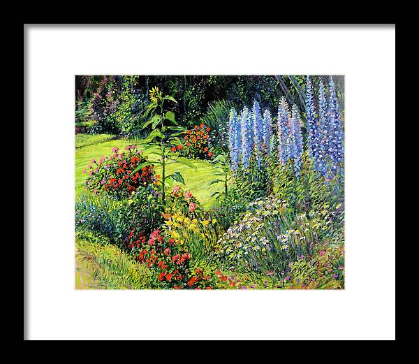 Flowers Framed Print featuring the painting Roadside Garden by Steve Spencer