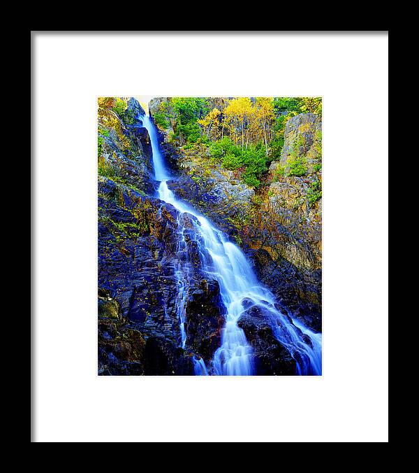 New York Landscape Framed Print featuring the photograph Roaring Brook Falls by Frank Houck