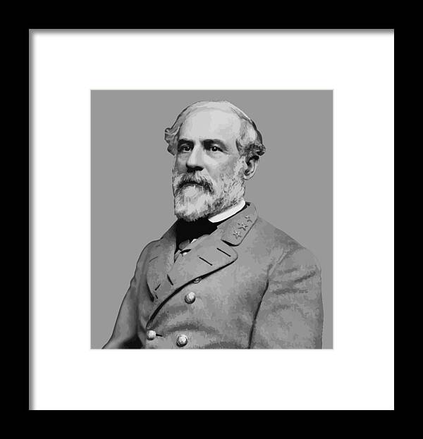 Robert E Lee Framed Print featuring the painting Robert E Lee - Confederate General by War Is Hell Store