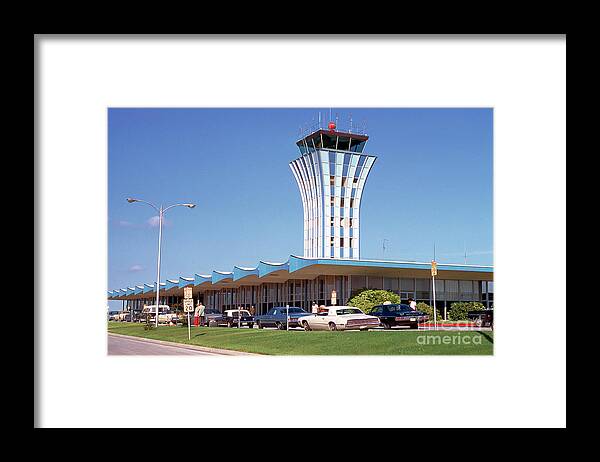 Mueller Airport Framed Print featuring the photograph Robert Mueller Municipal Airport and Control Tower, Austin, Texas by Dan Herron