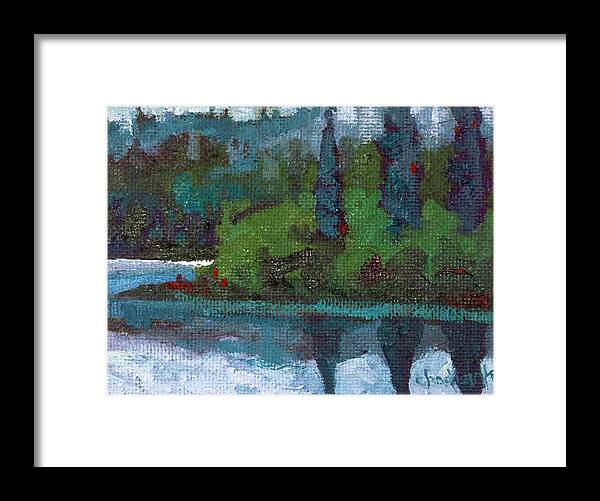 1984 Framed Print featuring the painting Robinson Lake Point by Phil Chadwick