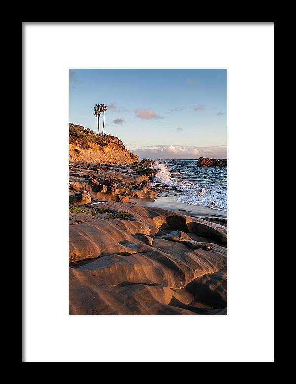 Ocean Framed Print featuring the photograph Rock formation along the California Coast by Cliff Wassmann