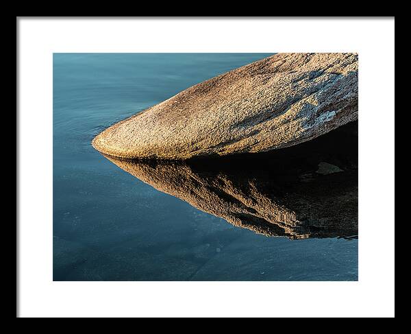 Sunset Framed Print featuring the photograph Rock reflection by Martin Gollery