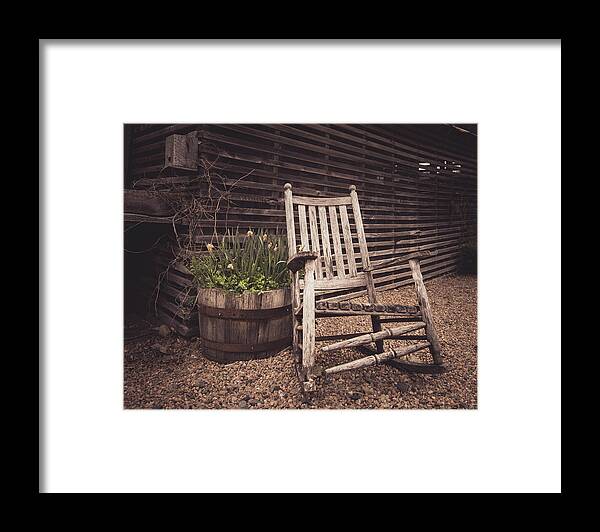 Mast Farms Framed Print featuring the photograph Rocker At Mast Farms by Cynthia Wolfe
