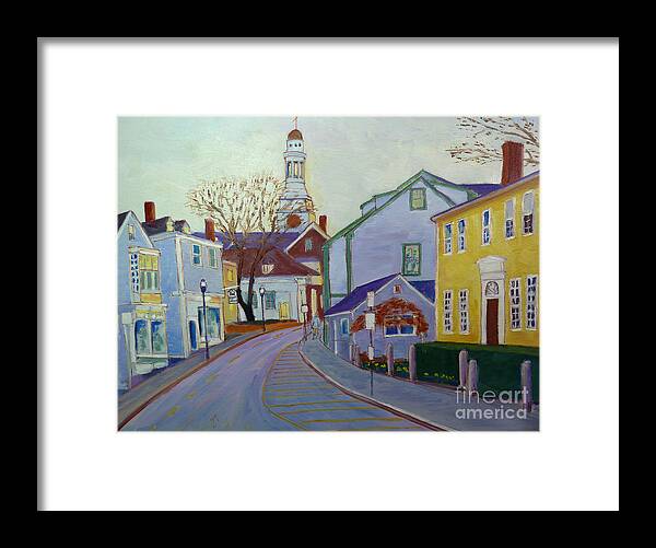 Rockport Framed Print featuring the painting Rockport Mass by Rae Smith