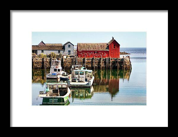 New England Framed Print featuring the photograph Rockport Sunrise by Marcia Colelli