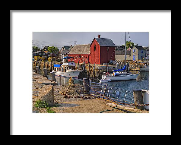 Myhaverphotography Framed Print featuring the photograph Rockport Waterfront by Mark Myhaver