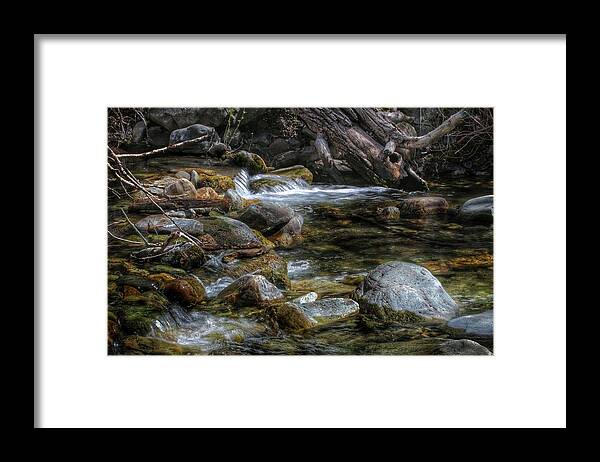 Stream Framed Print featuring the photograph Rocks and Little Water by Buck Buchanan