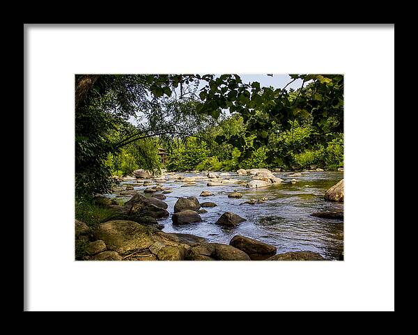 River Framed Print featuring the photograph Rocky Broad River by Allen Nice-Webb