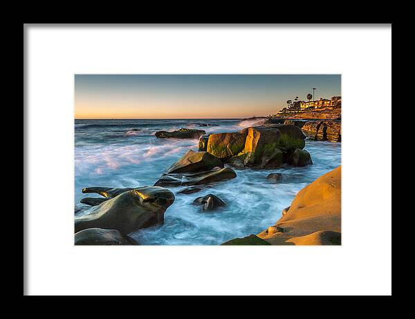 Beach Framed Print featuring the photograph Rocky Coast La Jolla by Peter Tellone