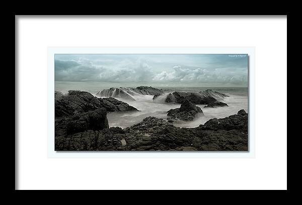 Forster Nsw Australia Framed Print featuring the digital art Rocky Forster 66881 by Kevin Chippindall