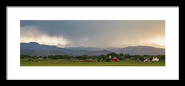 Severe Framed Print featuring the photograph Rocky Mountain Storming Panorama by James BO Insogna