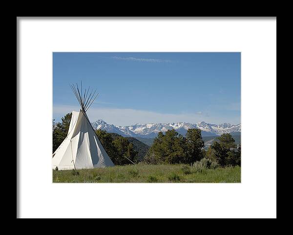 Tepee Framed Print featuring the photograph Rocky Mountain Tepee by Bill Hyde