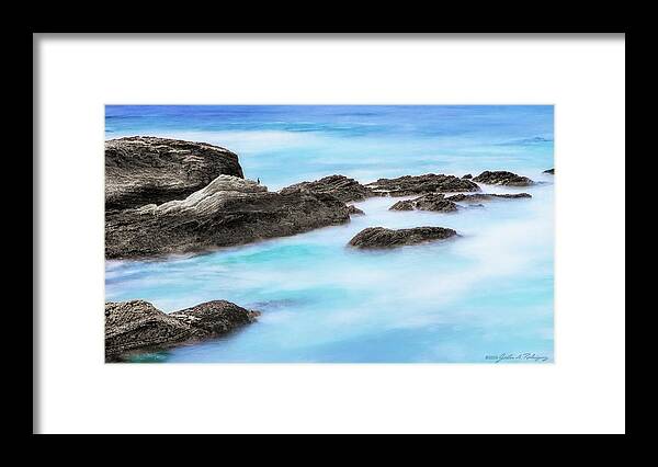 Rock Framed Print featuring the photograph Rocky Ocean by John A Rodriguez