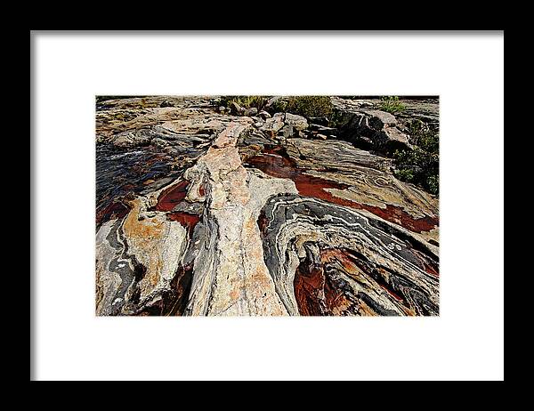 Rock Framed Print featuring the photograph Rocky Pools - Wreck Island by Debbie Oppermann