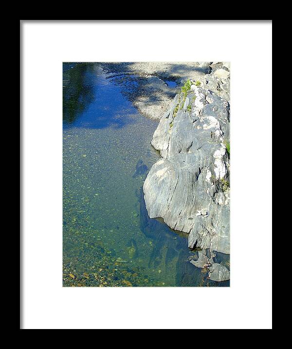 Landscape Framed Print featuring the photograph Rocky Riverbank by Susan Lafleur