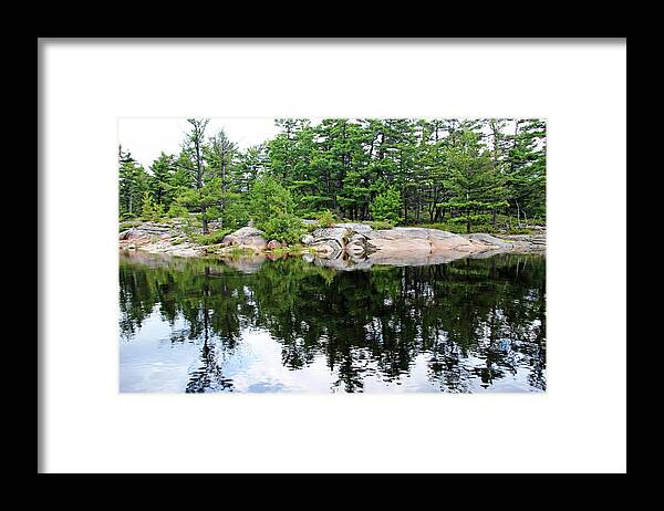 Franklin Island Framed Print featuring the photograph Rocky Shore Franklin Island by Debbie Oppermann