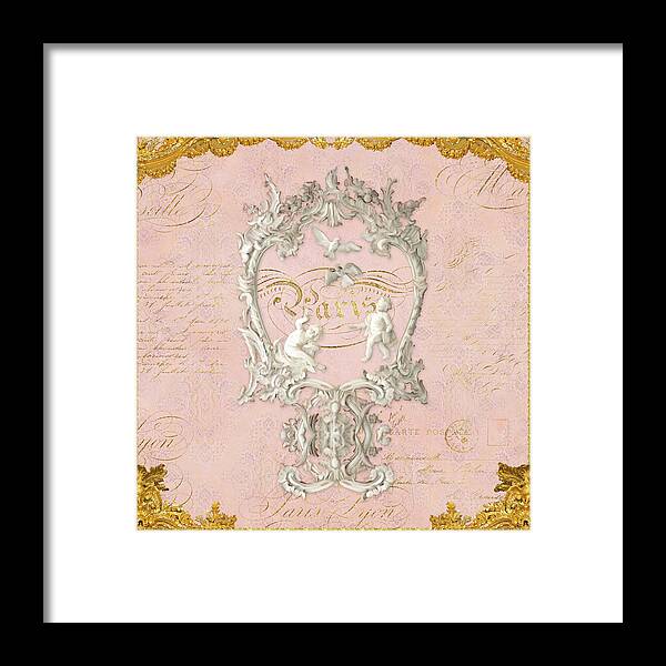 Baroque Framed Print featuring the painting Rococo Versailles Palace 1 Baroque Plaster Vintage by Audrey Jeanne Roberts