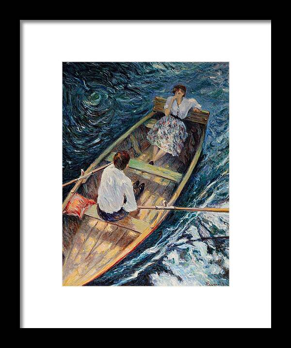Dordogne Framed Print featuring the painting Dordogne , Beynac-et-Cazenac , France ,romantic boat trip by Pierre Dijk