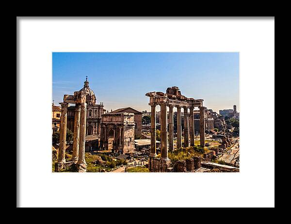 Rome Framed Print featuring the photograph Rome - The Imperial Forums - HDR by AM FineArtPrints