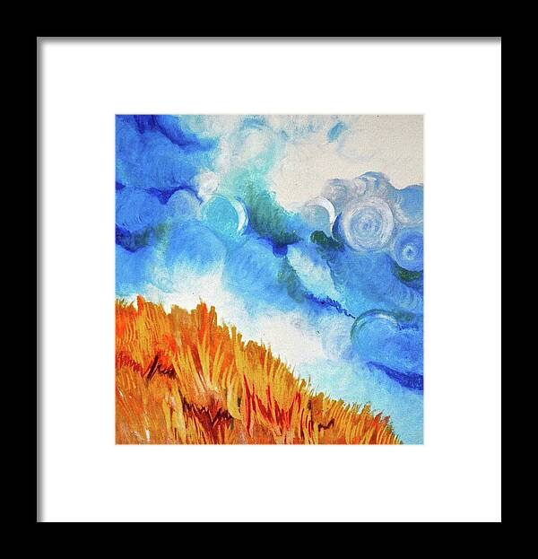 Chalk Pastel Framed Print featuring the pastel Rooicamp by Leizel Grant