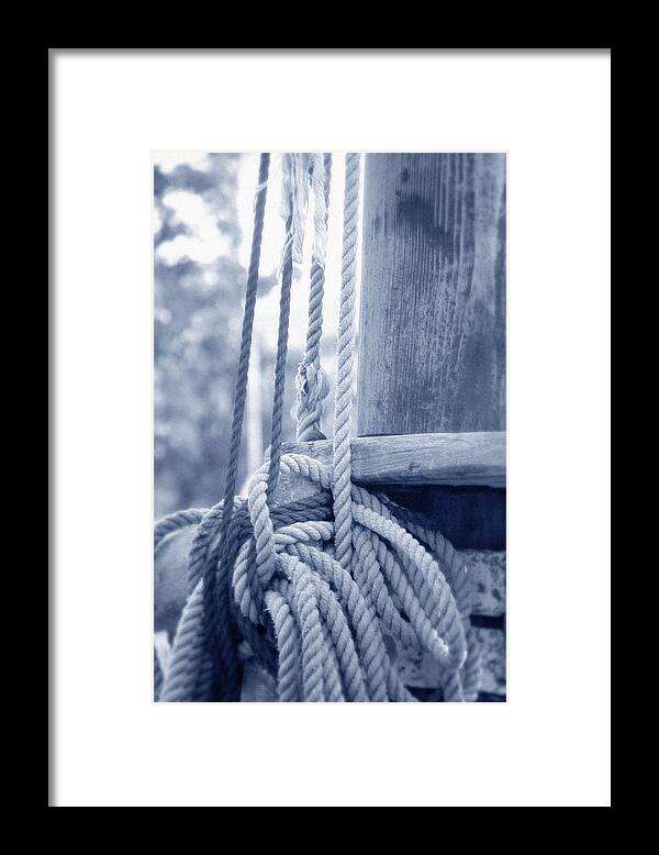 Sailing Framed Print featuring the photograph Rope and Mast by Frank Mari