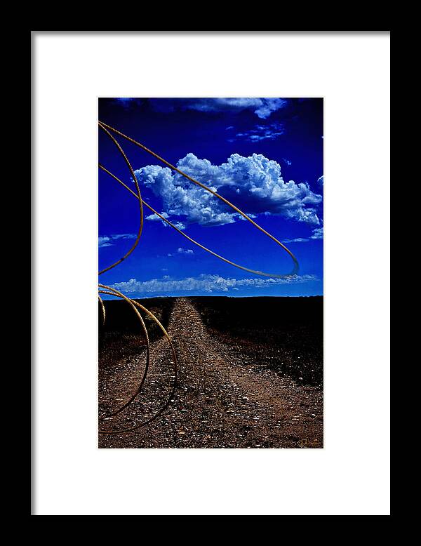 Western Framed Print featuring the photograph Rope The Road Ahead by Amanda Smith